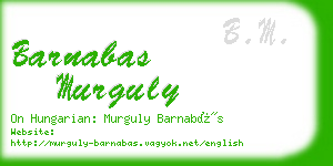 barnabas murguly business card